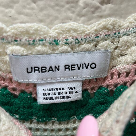 Urban Revivo White Boho Crochet Dress size 4 - Picture 3 of 7